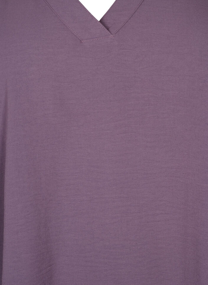 Kortermet bluse med A-fasong, Vintage Violet, Packshot image number 2