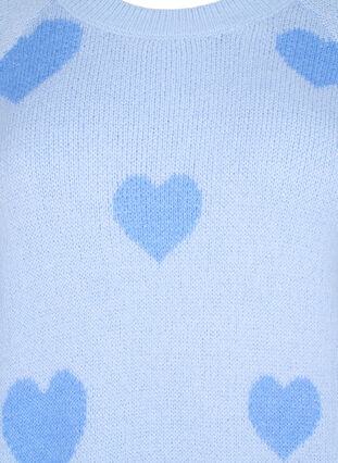 Genser med hjerter, Ch. Blue/Blue Bonnet, Packshot image number 2