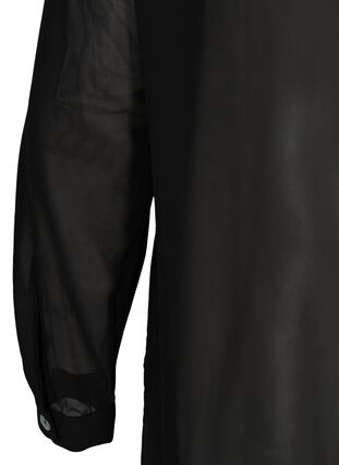 Langermet tunika med knapper, Black, Packshot image number 3