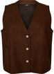 V-hals vest med knapper, Brun, Packshot image number 0