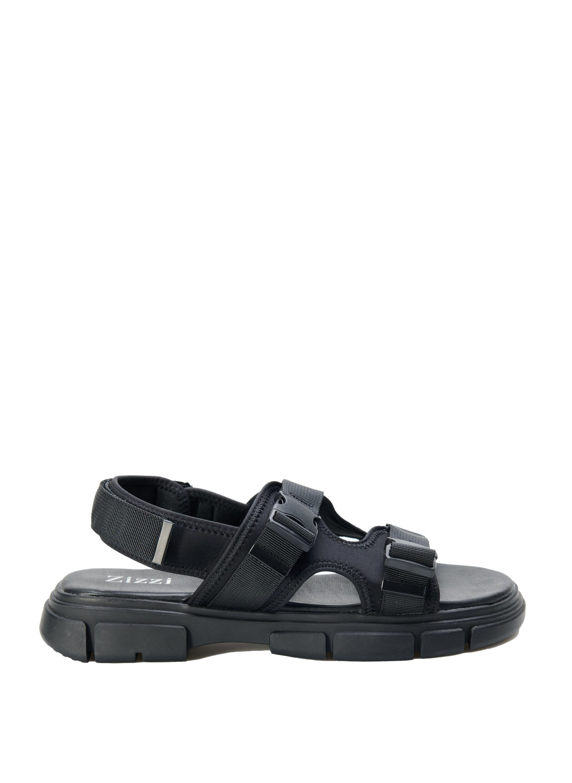 Zizzi Wide fit sandal, Svart, Packshot image number 0