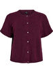 Strikket cardigan med korte ermer, M&oslash;rk Bordeaux, Packshot image number 0