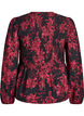 Bluse med smock og lange ermer, Svart, Packshot image number 1