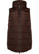 Lang vest med hette og lommer, Brun, Packshot image number 0