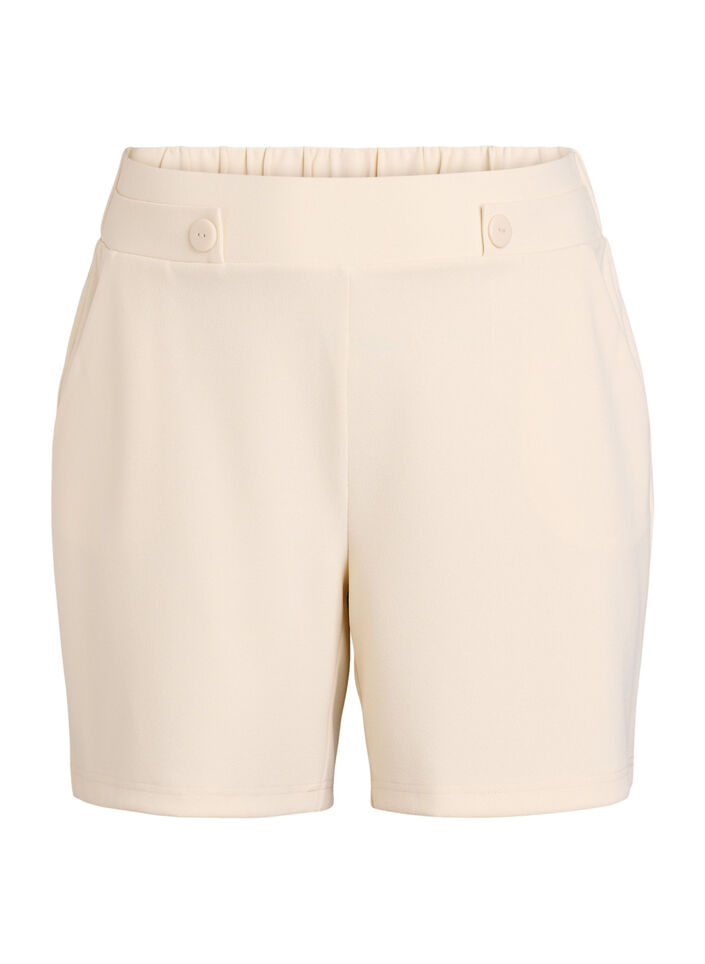 Shorts med lommer og l&oslash;s passform, Beige, Packshot image number 0