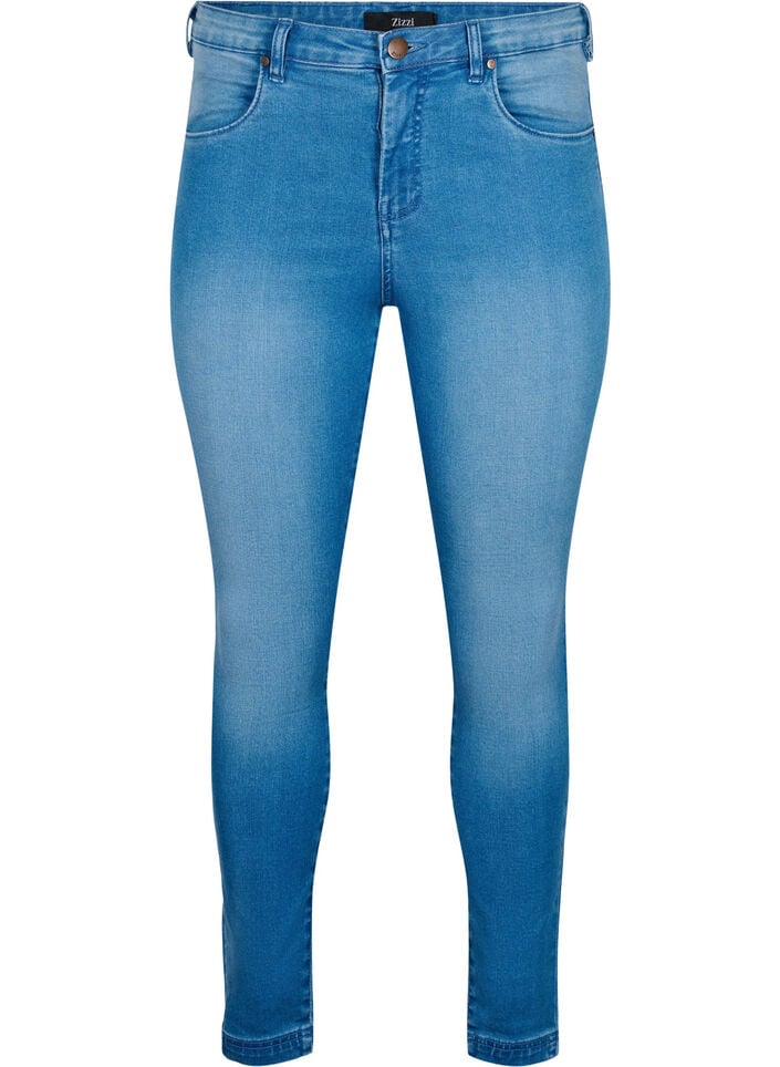 Super slim Amy jeans med høyt liv, Light blue, Packshot image number 0