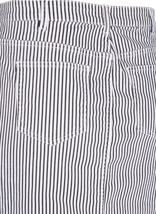 Stripete blyantskjørt med lommer, Black & White Stripe, Packshot image number 3