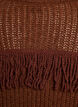 Strikket bluse med frynser på ryggen, Brun, Packshot image number 3