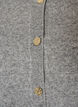 Cardigan i myk strikk med gullfargede knapper, Gr&aring;, Packshot image number 2