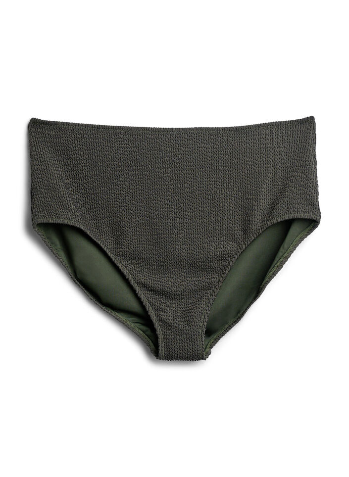 Bikiniunderdel med tekstur og høy midje, Climbing Ivy, Packshot