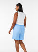 Shorts med lommer og h&oslash;y midje, Bl&aring;, Model image number 2