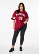 Sporty oversized college T-skjorte, R&oslash;d, Model image number 1