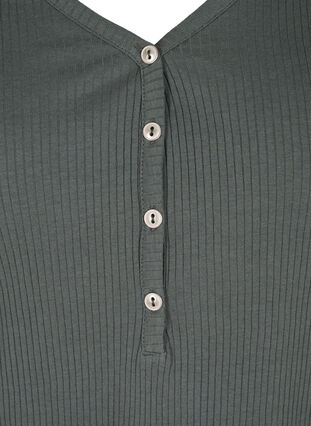 Langermet bluse i ribb med knappedetaljer, Urban Chic, Packshot image number 2