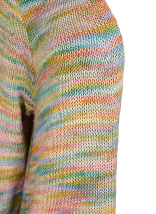 Lang, mønstrete strikket cardigan i bomullsmiks, Multi Color, Packshot image number 2