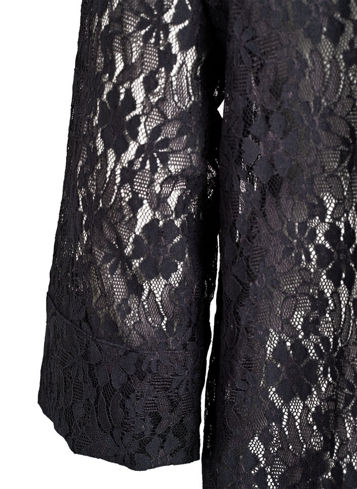 Blondeskjorte med 3/4 ermer, Svart, Packshot image number 3