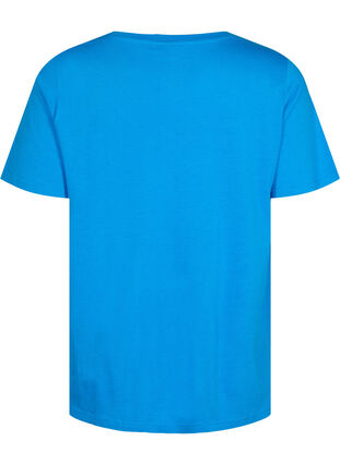 Kortermet T-skjorte med A-form, French Blue, Packshot image number 1