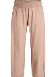 Smockbukser med lin, Brun