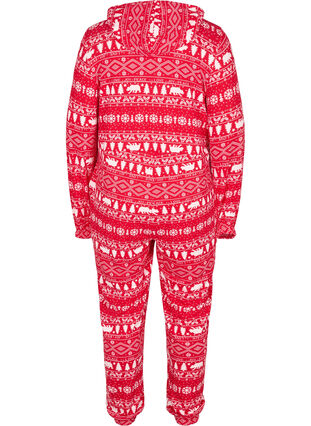 Jumpsuit med julemønster og hette, Christmas AOP, Packshot image number 1