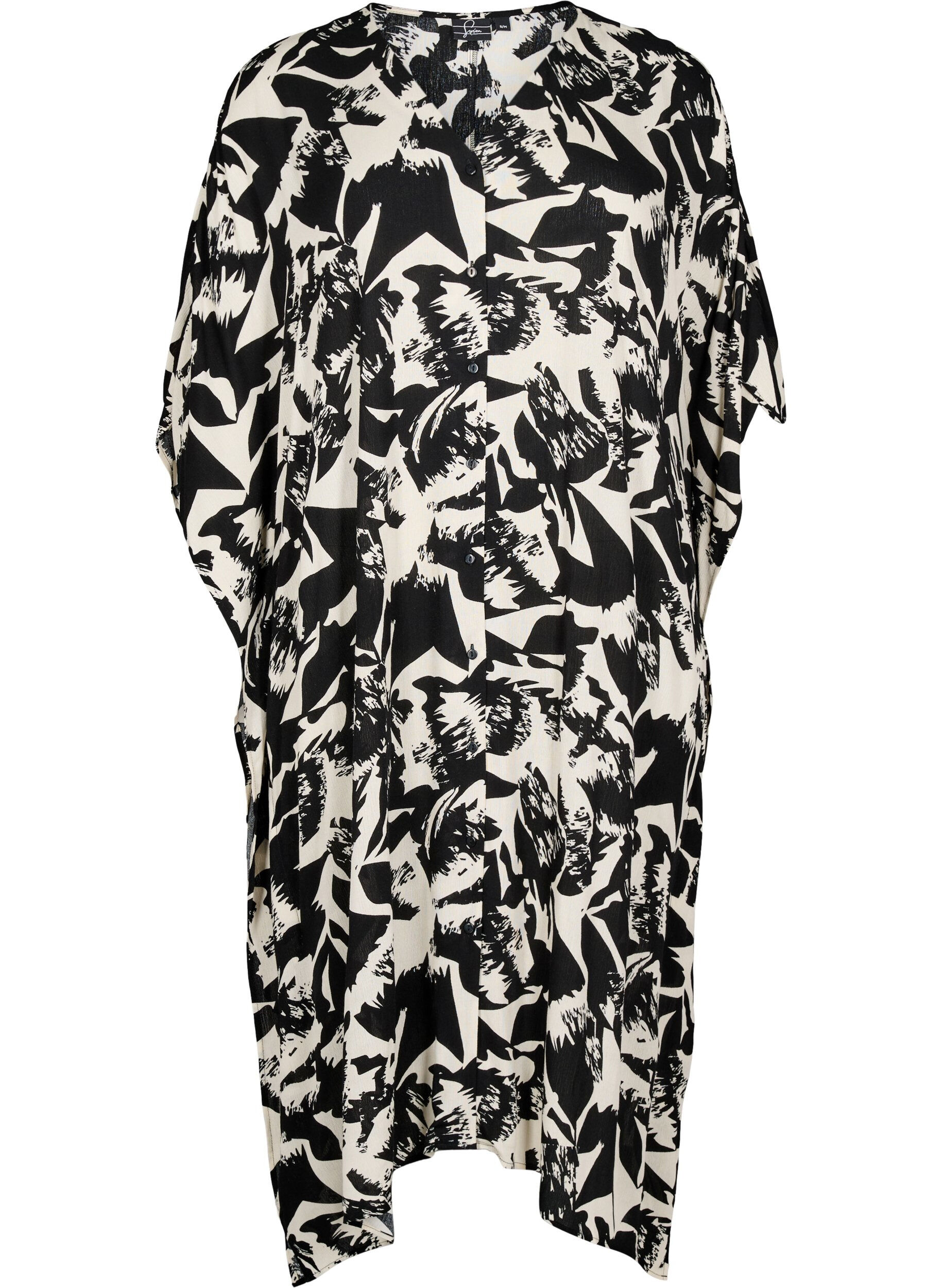 Kaftan strandkjole med knapper