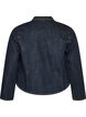 Figurn&aelig;r denimjakke med glidel&aring;s, Bl&aring;, Packshot image number 1