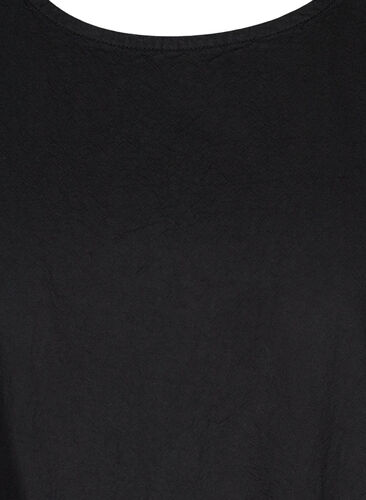 Bomullskjole uten ermer med A-form, Black, Packshot image number 2
