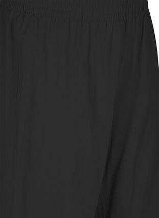 Zizzi 7/8-bukser i bomullsmiks med lin, Black, Packshot image number 2