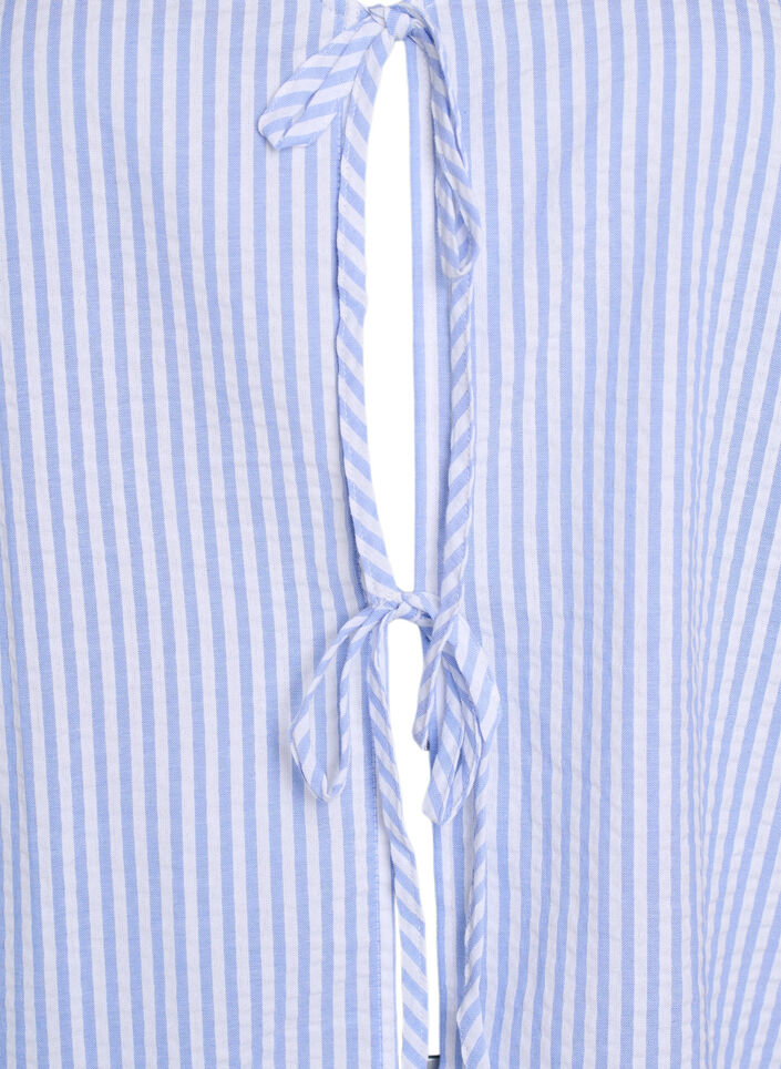 FLASH - Stripete bluse med sløyfer, Blå, Packshot image number 2