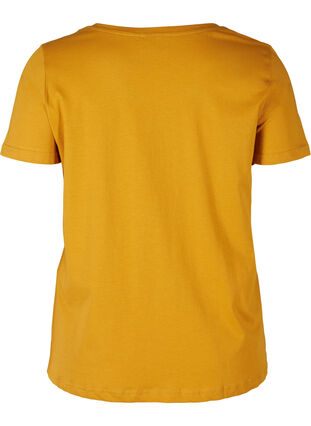 T-skjorte i bomull med trykk, Harvest Gold 72, Packshot image number 1