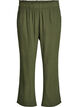 Bukser i viskose med høy midje og lommer, Grønn, Packshot image number 0