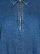Kort denimkjole med glidelås og 3/4 ermer, Blå, Packshot image number 2