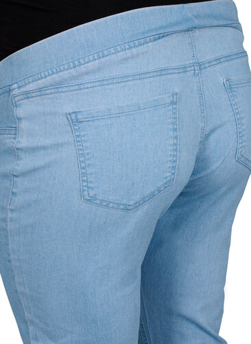 Jeggings til gravide med baklommer, Light blue, Packshot image number 3