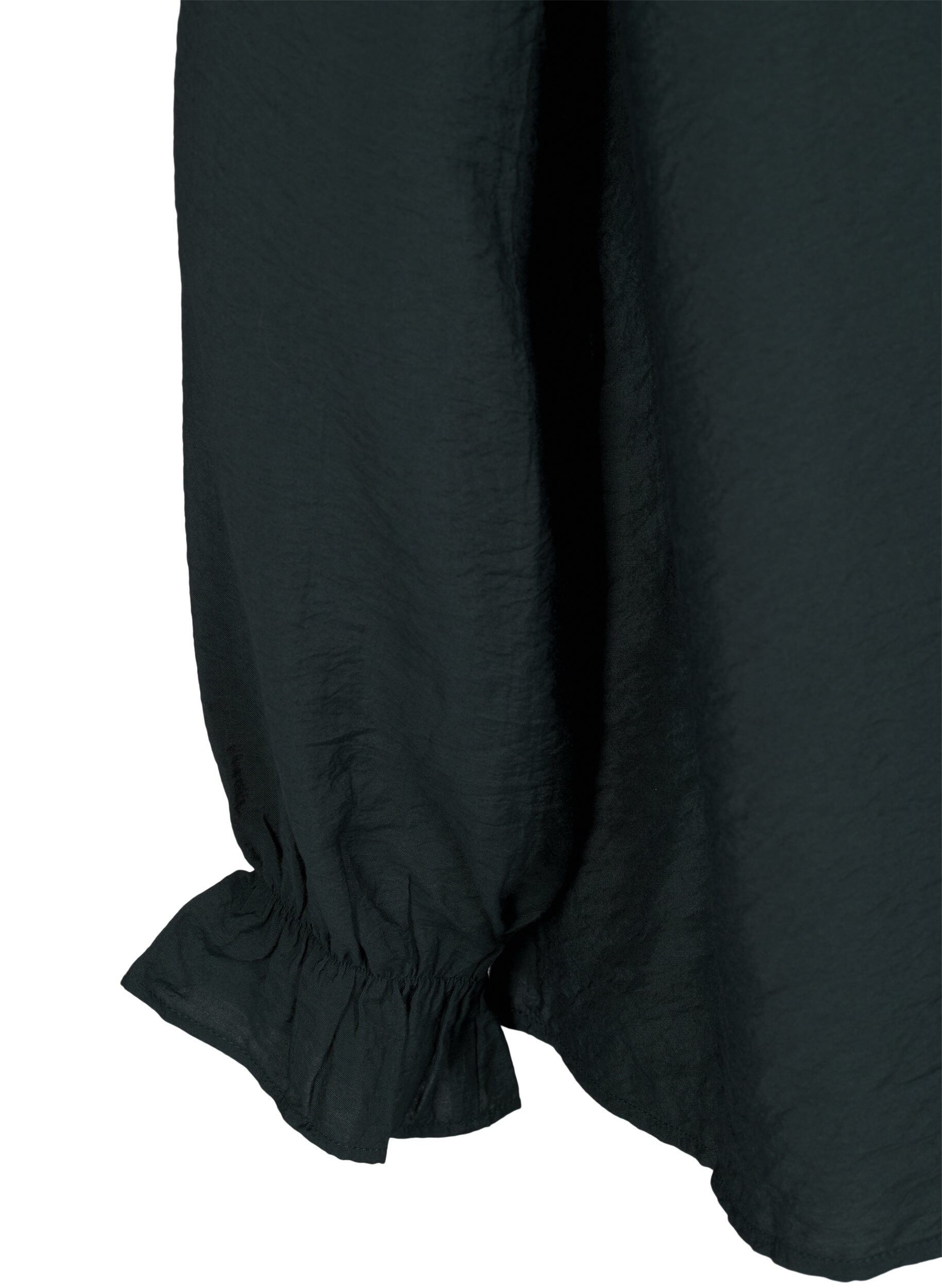 Zizzi Langermet bluse med V-hals, Scarab, Packshot image number 3