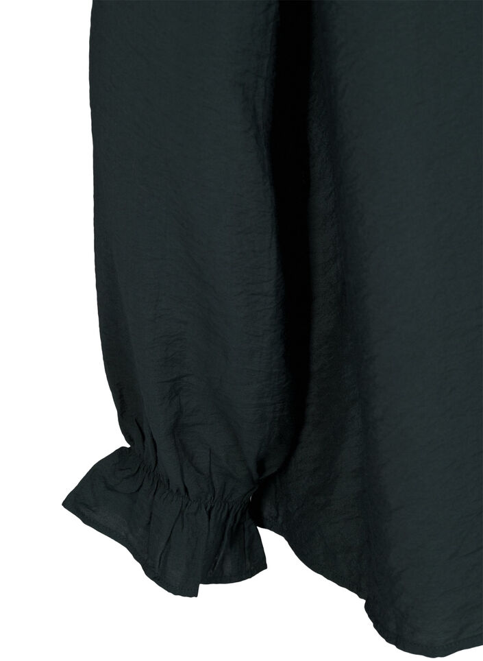 Langermet bluse med V-hals, Scarab, Packshot image number 3