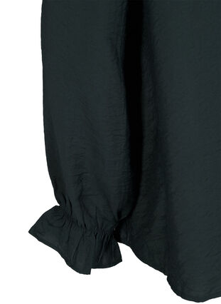 Zizzi Langermet bluse med V-hals, Scarab, Packshot image number 3