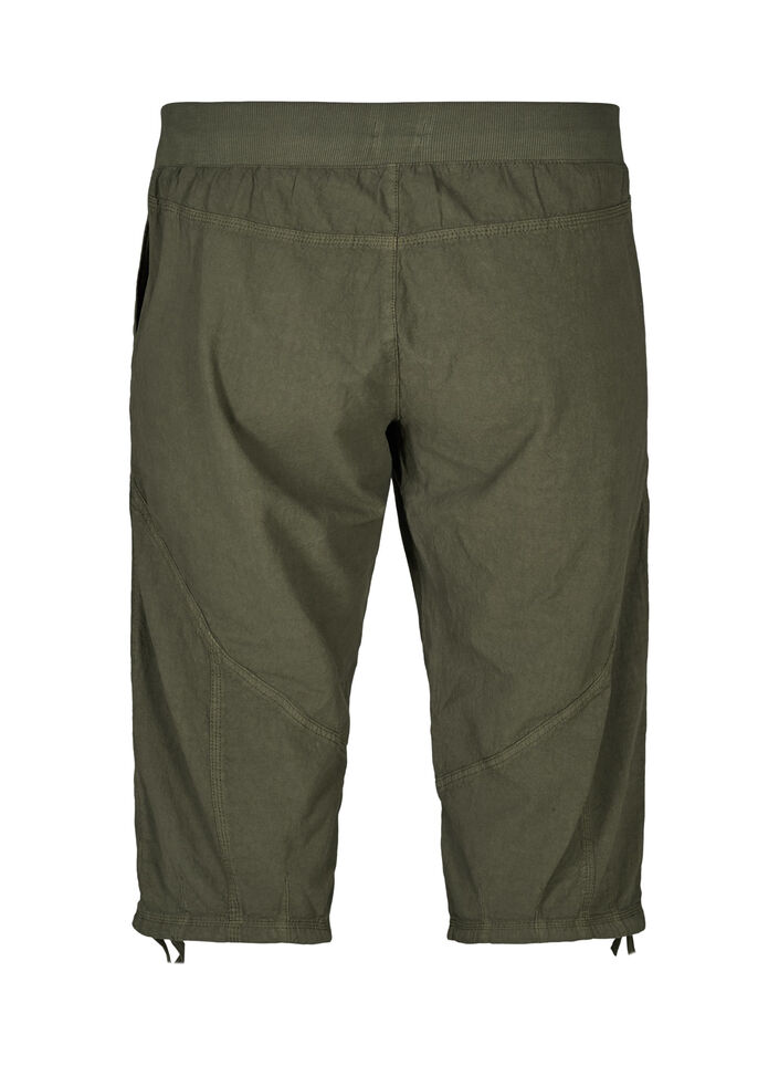 Capribukser i bomull, Gr&oslash;nn, Packshot image number 1