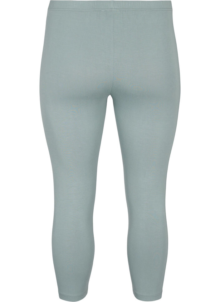 Basic 3/4-length viskosetights, Grønn, Packshot image number 1