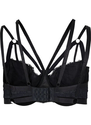 Bøyle-BH med string, Black, Packshot image number 1