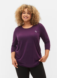Treningsgenser med 3/4-ermer, Purple Pennant, Model