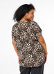 Kortermet bluse med leopardmønster, Leopard AOP, Model image number 1