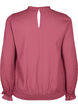 Smockbluse med volanger og tekstur, Dry Rose, Packshot image number 1