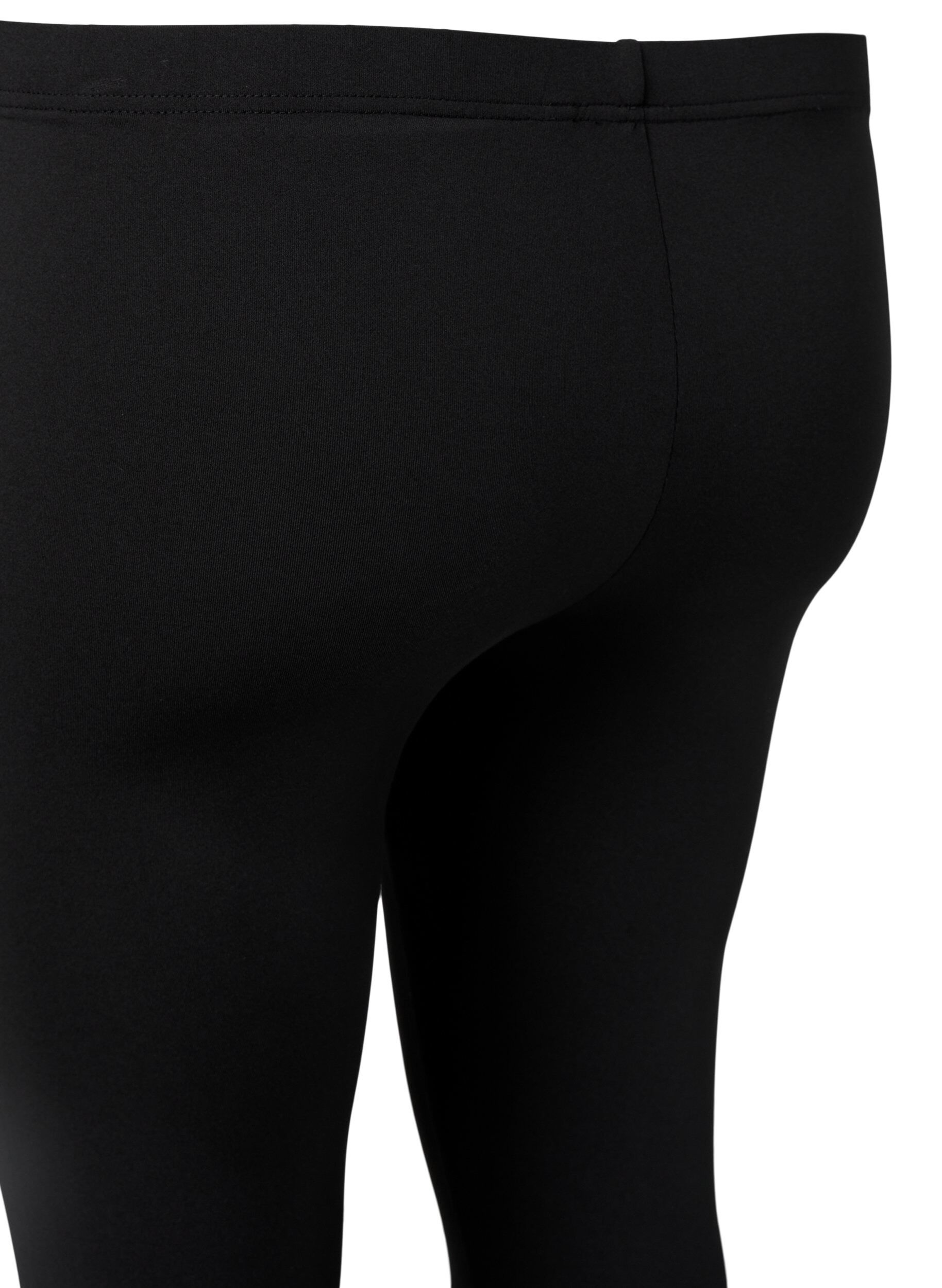 Zizzi 2-pack leggings med 3/4 lengde, Svart, Packshot image number 3