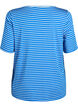 T-skjorte med TENCEL&trade; Lyocell og striper, Bl&aring;, Packshot image number 1