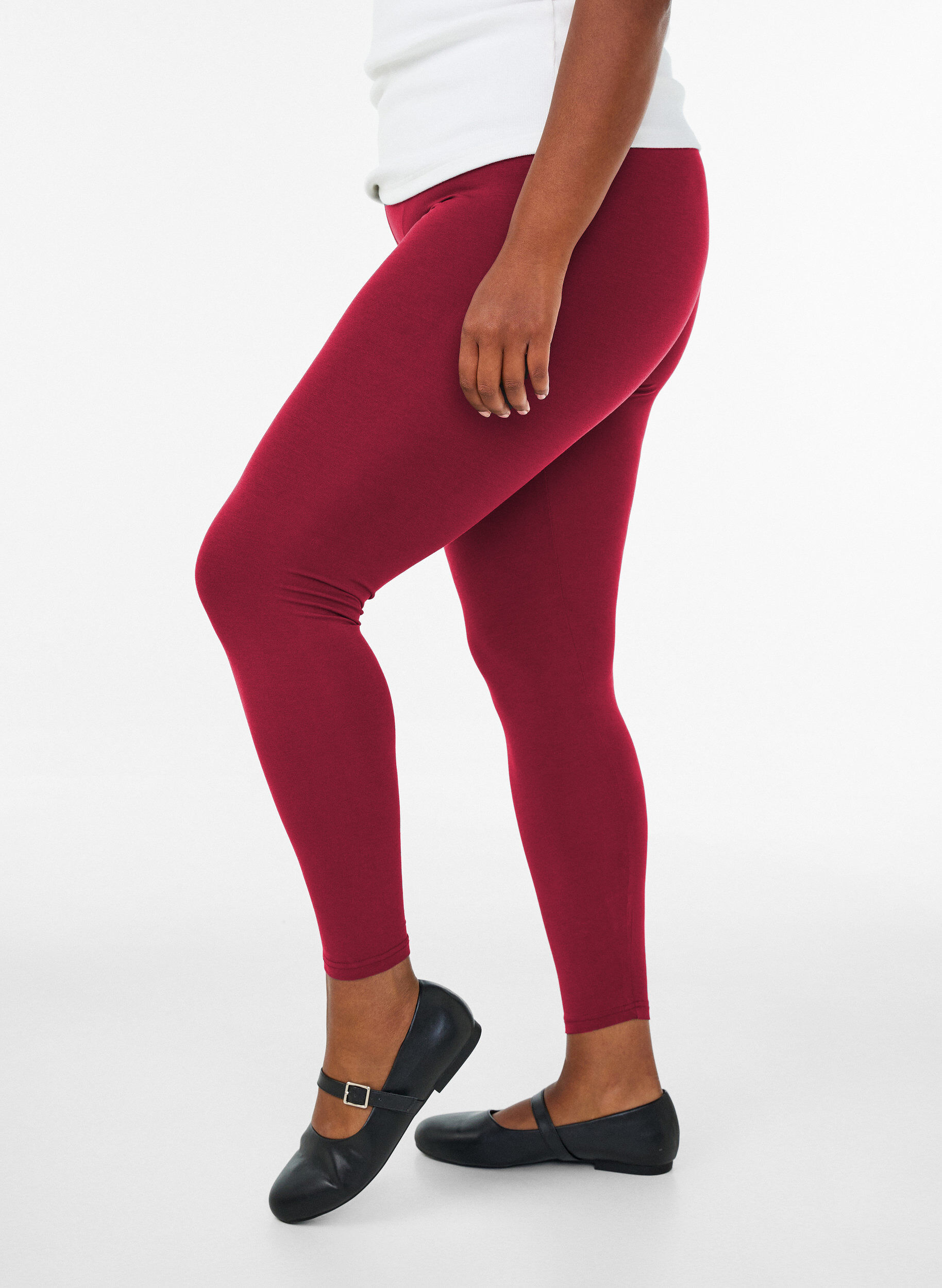 Basis leggings i viskose, R&oslash;d, Model