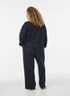 Jersey cardigan med glidel&aring;s og h&oslash;y hals, Svart, Model image number 2