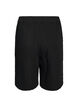 Loose fit bomullsmusselinshorts med h&oslash;y midje, Svart, Packshot image number 1