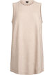Kort ermel&oslash;s strikkekjole, Beige, Packshot image number 0