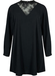 Kjole med blondedetaljer, Black