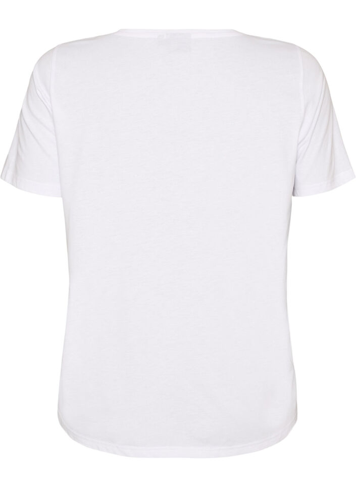 T-skjorte med trykk, Hvit, Packshot image number 1