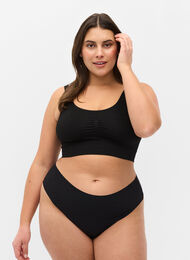 Sømløs g-streng, 2 stk., Black, Model