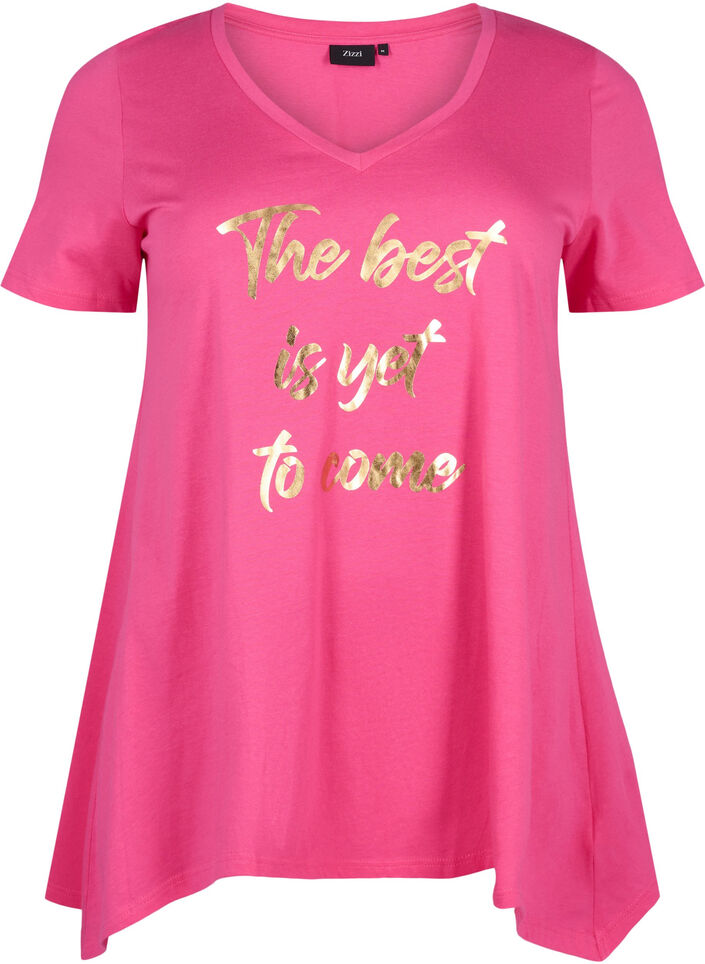 T-skjorte i bomull med korte ermer, Raspberry S. Best, Packshot image number 0